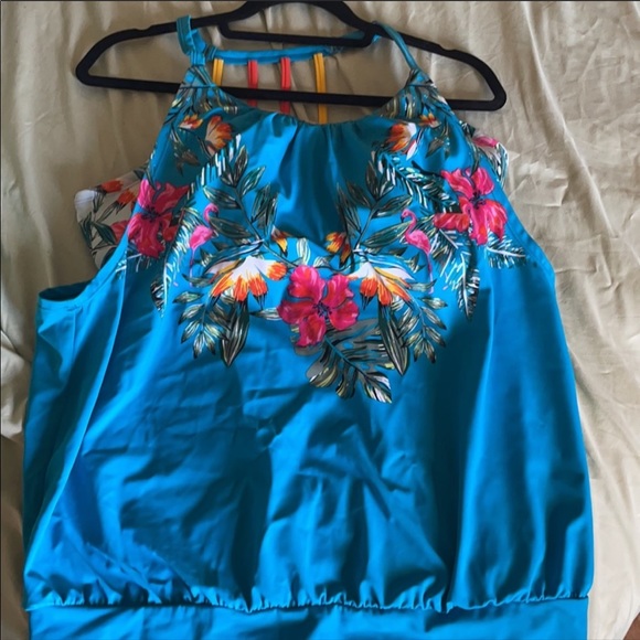 Cacique Tropical Tankini top - Picture 5 of 6